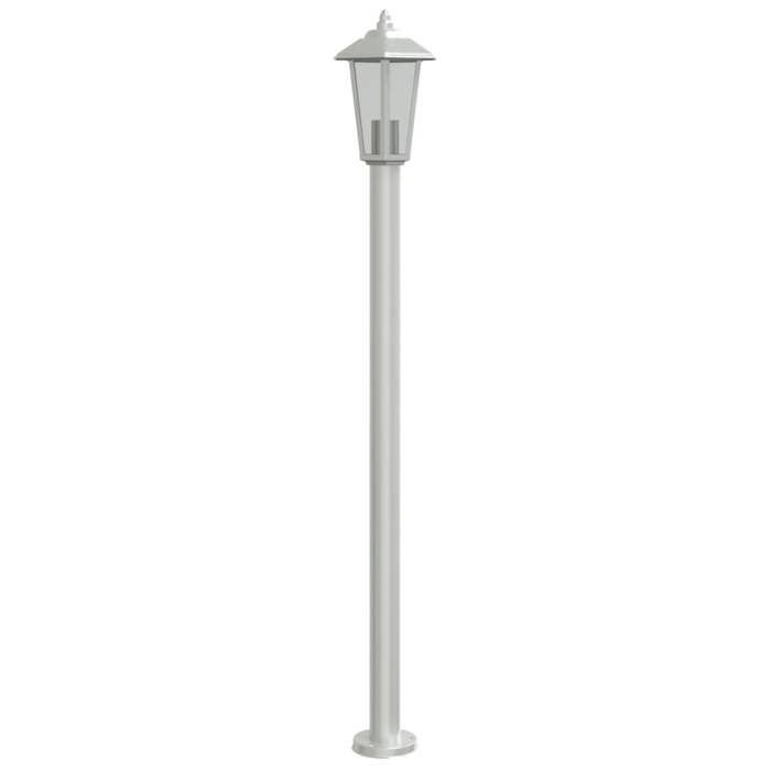 VidaXL Outdoor Floor Lamp Silver 120 Cm Stainless Steel, Outdoor Ground Lighting, Garden Ground Lighting, 4006383