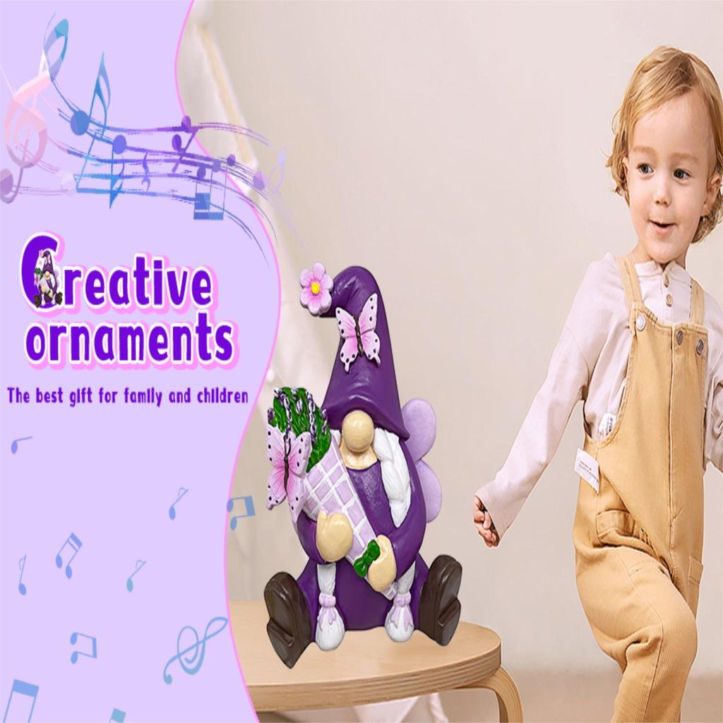 Resin Decoration Dwarf Ornament Garden Decoration Sunflower Dwarf Ornament