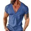 Summer New Men's Versatile Design T-shirts Loose Casual Color Matching Temperament Short Sleeves
