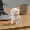 Halloween Mummy Ornament Cute Figurine with Heart Eyes, 3D Printed Tabletop Freestanding Model Ornament, DIY Paintable Cartoon Statue for Holiday