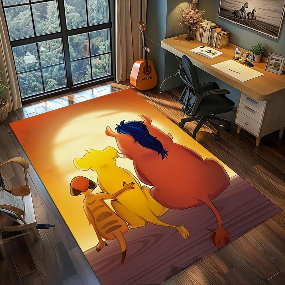 Lion King Tribal Style Simba Rug Carpet Large Area Rug Non Slip Washable Floor Mat Gamer Room Bedroom Home Decor