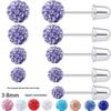 European Fashion Titanium Steel Diamond Ball Cartilage Earrings