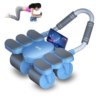 SGEBD Ab Roller, Abdominal Exerciser with Smartphone Stand, Auto-Return, Knee Protection Mat, 4 Wheels, Durable, Easy Assembly, Lightweight,