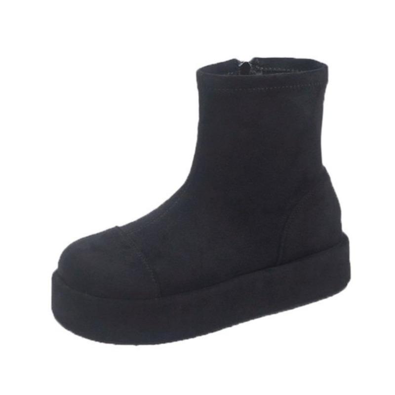 

Flats Platform Women Ankle Boots Suede Fashion Goth Walking Shoes Winter New Trend Casual Woman Chelsea Short Botas Mujer 40