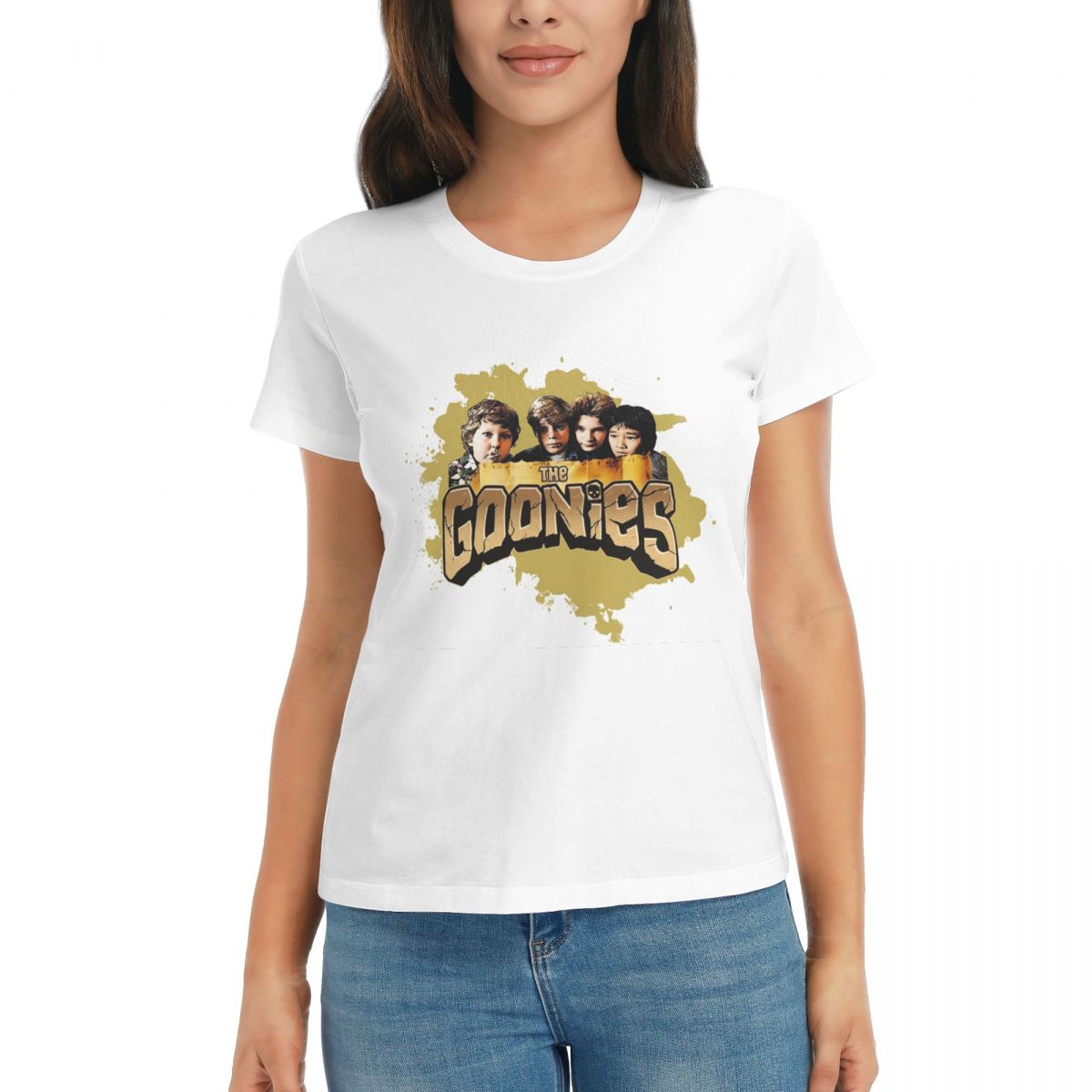 

Women TShirt Adventure Kids Goonies Summer Short Sleeve Tees Crew Neck Cotton T Shirts Clothes Tops Streetwear S