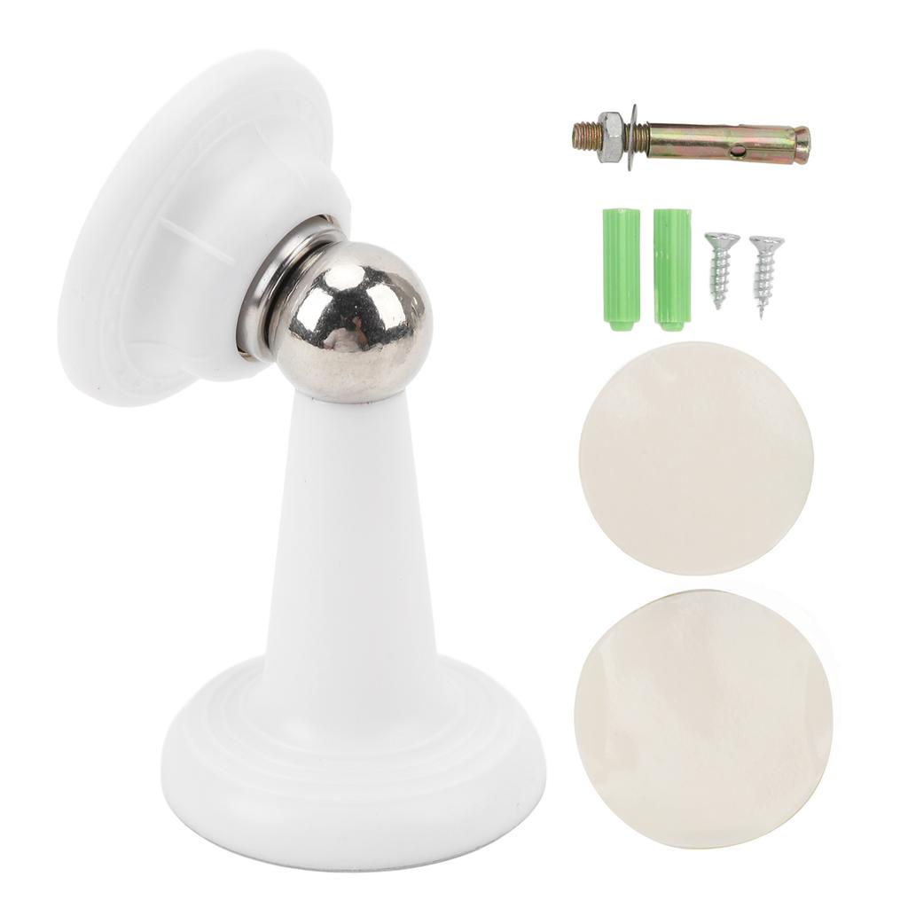 1 Pair RV Door Holder Silent Stainless Steel Magnetic Baggage Door Catch for Motorhome Travel Trailers Camper White