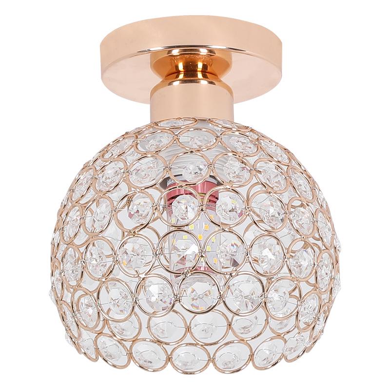 Nordic Minimalist Crystal Ceiling Light for Entrance, Foyer, or Balcony