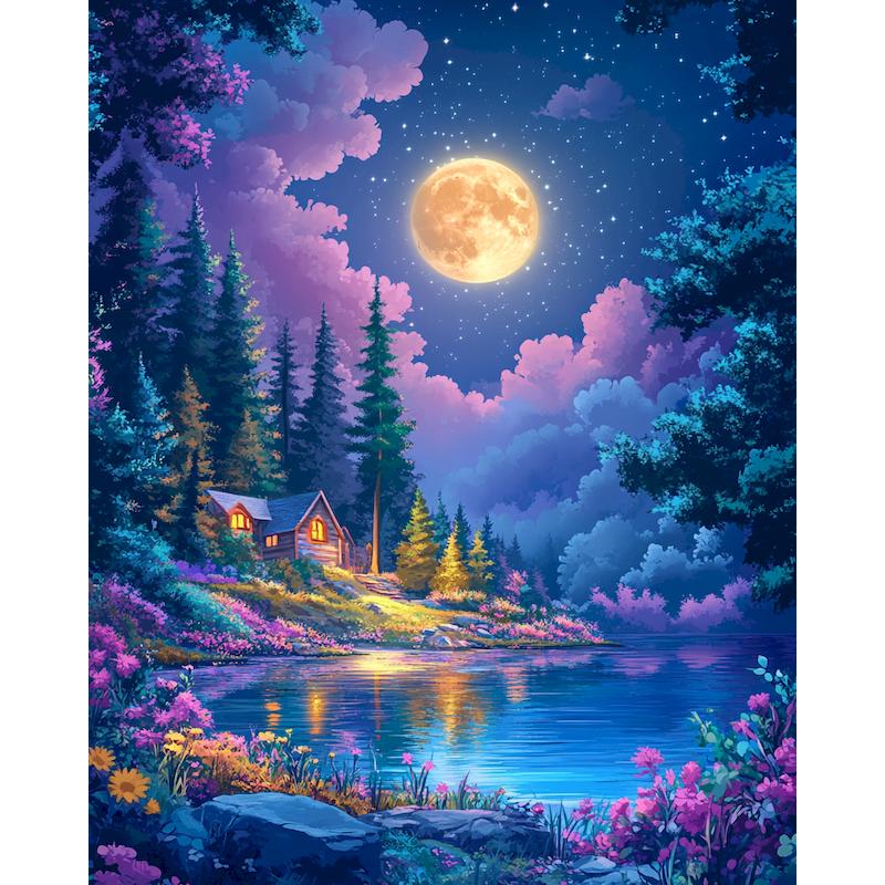 CHENISTORY Abstract Paint By Numbers Handpainted Canvas Painting Starry Sky Painting By Numbers For Living Room Wall Home Decora