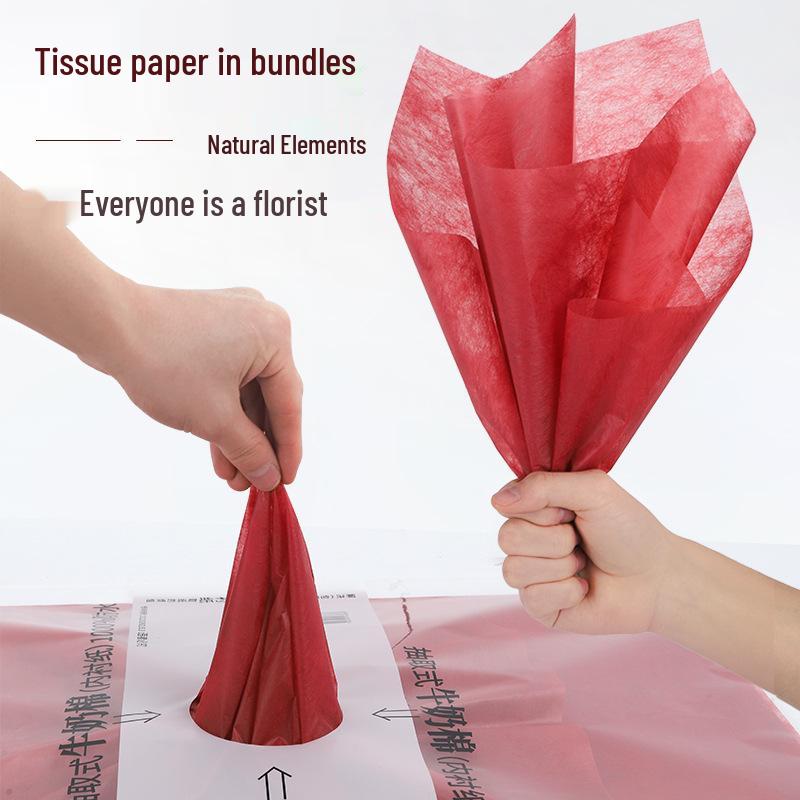 Fresh Flower Milk Cotton Paper for Bouquet Wrapping and DIY Floral Art