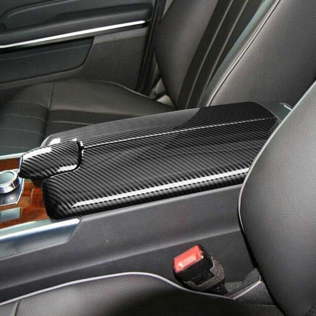 Car Center Armrest Box Cover Fit for Mercedes Benz E Class W212 2010 2011 2012 2013 2014 2015 Interior Auto Accessories Carbon Fiber ABS