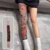 Printed Tights Fake Tattoo Socks Sun-proof Sexy Stockings New Fishing Elastic Socks  Unisex