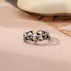 Ancient silver geometric ring literary and retro personality light luxury fashion jewelry finger ring women