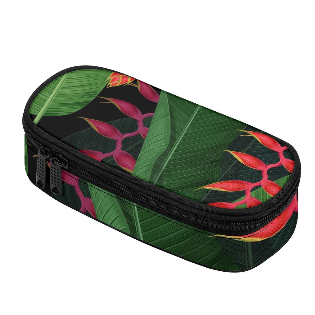 Pencil Case 300D Polyester Multi Compartment Zipper Closure with Mesh Pocket Removable Divider and Pen Slots for School and Study