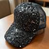 Sequin Net Hat Female Tide Summer Cap Fashion Show Face Small Cap Round Face Baseball Cap Spring Spot
