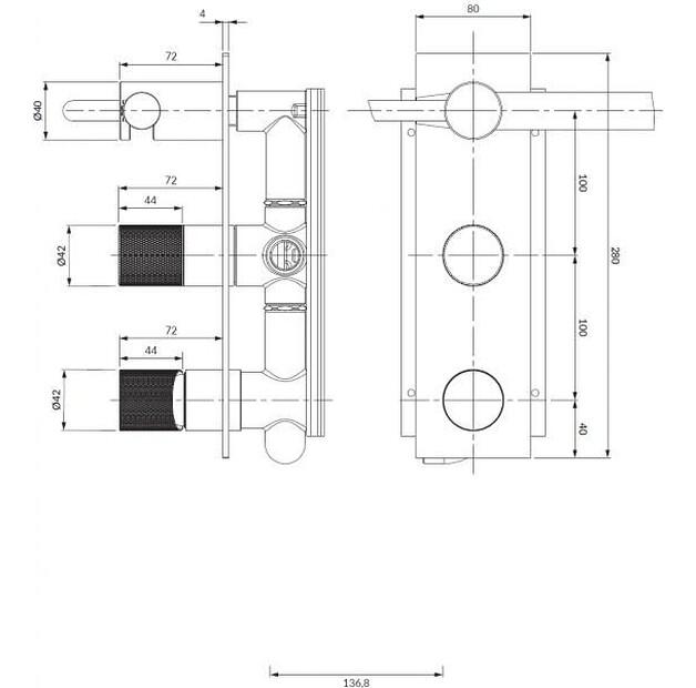 Смеситель Omnires Contour CT8035/1CPB