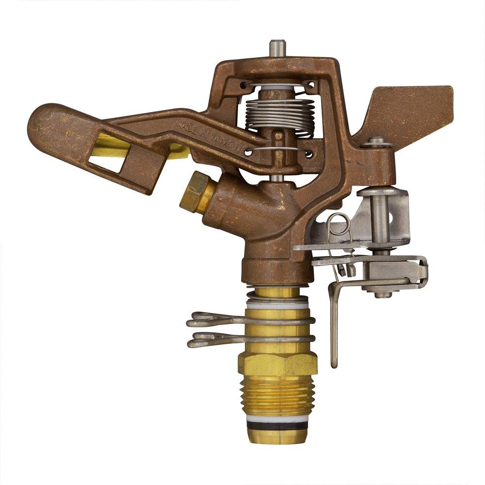 

Takagi Metal Pulse Sprinkler (1/2 Part & Full) Sprinkler Range: 20-24m, Sprays Water in a Circular and Fan Pattern, G396