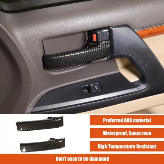 ABS Carbon Fiber Interior Door Handle Trim For Land Cruiser LC200 J200 08-22