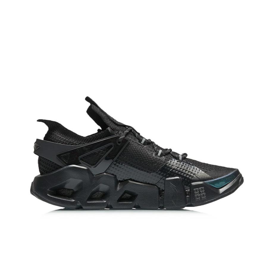 Li Ning Wudao 2.3 Eendelig Geweven Reflecterend Schokabsorberend Antislip Slijtvast Laag Uitgesneden Retro Basketbalschoenen Heren sneaker Zwart AGBR045-3