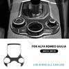 Real Soft Carbon Fiber For Alfa Romeo Giulia 2015 2016 2017 2018 2019 Alfa Romeo Stelvio 17-19 Gear Shift Outer Panel Sticker