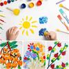 30-Piece Children's Round Sponge Stamp Brush Set for Art Crafts