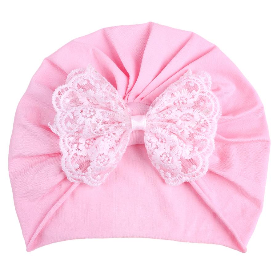 Pure Cotton Baby Girl Hat & Sock Set - Breathable Lace Trim with Bow, Perfect for Spring & Autumn. Super Cute!