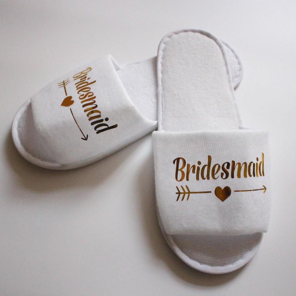 Disposable Wedding & Bridesmaid Slippers for Hotel and Party Venues