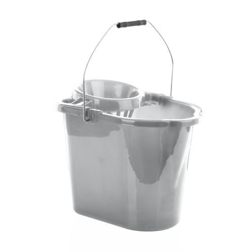Leecroft Silver Budget Oblong Mop Bucket 14L - One Colour - One Size - One Colour - Image 2