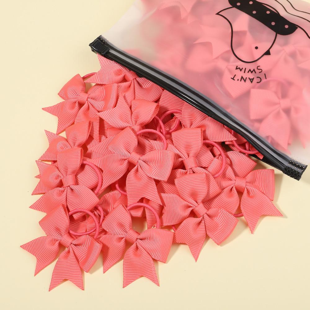 5Pcs/lot Grosgrain Ribbon Pigtail Hair Bows Elastic Hair Ties Hair Bands Holders Baby Hair Accessories for Baby Girls Infants
