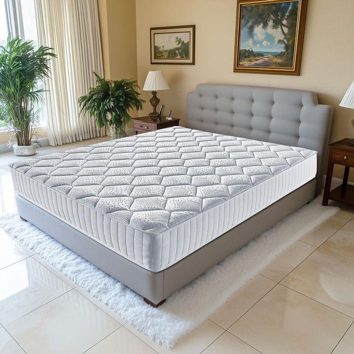 Matelas mathieu a Ressorts Ensaches 3,5 cm de face de contact latex 75 Kg-m3 - 120x190 cm Hauteur -- 20,5 cm - Accueil Moelleux -...