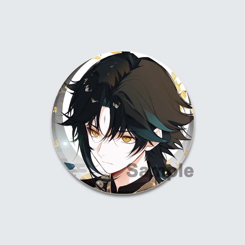 32/44/58 mm Genshin Impact-Abzeichen, Spiel Anime-Mädchen Hu Tao/Venti/Jean, Anstecknadel, 58 mm, runde Brosche für Rucksack, Kleidung, Zubehör, Schmuck, Geschenk