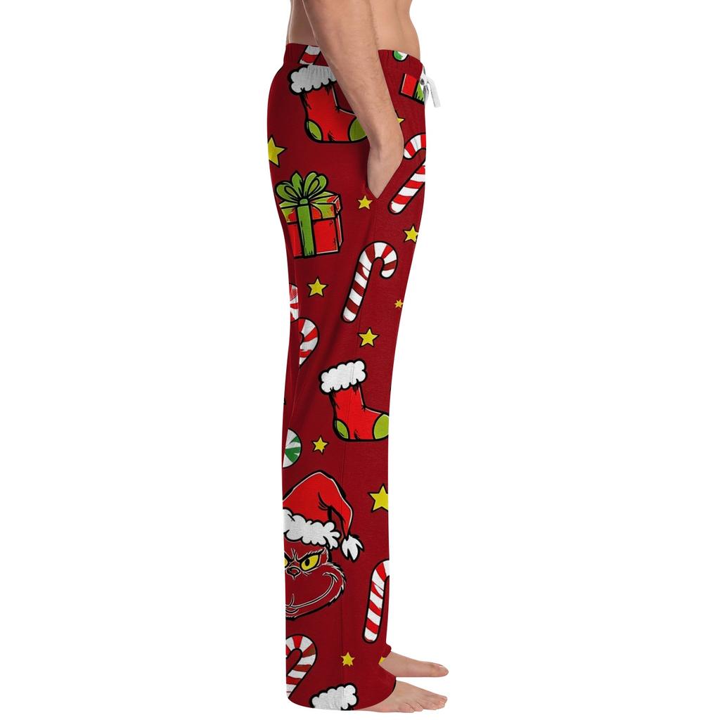 Men's Christmas Print Sleep Pants for Casual Lounging
