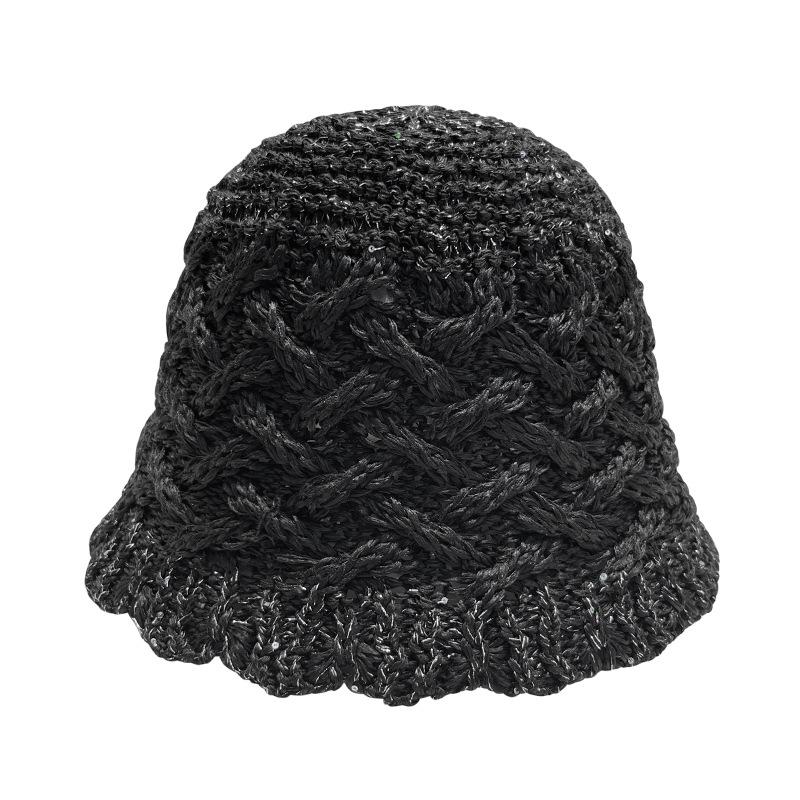 Summer Female Fisherman's Hat Sunshade and Sunscreen Beach Sun Hat Hollow Breathable Woven Fisherman's Hat
