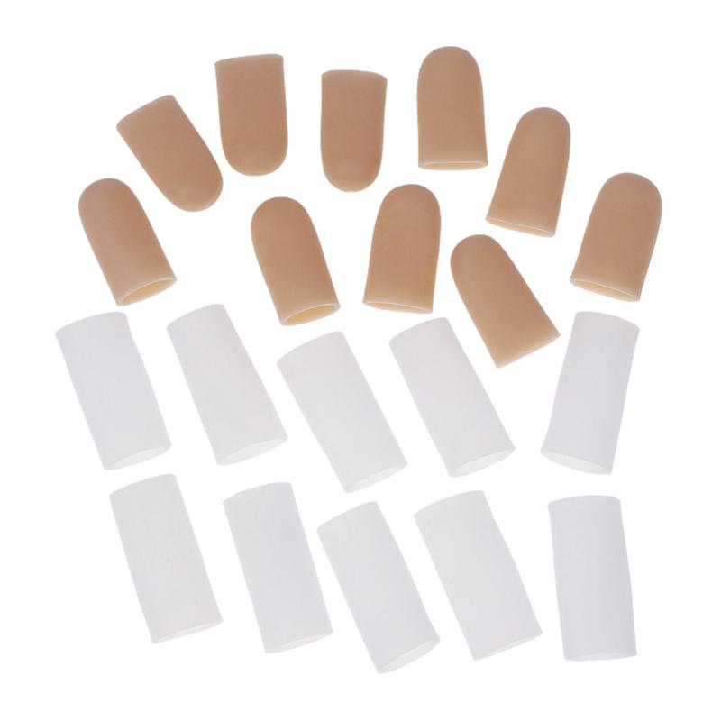 10Pcs Cooking Kitchen Tools Silicone Gel Tube Hand Bandage Finger Protector Anti-Cut Heat Resistant Finger Sleeves