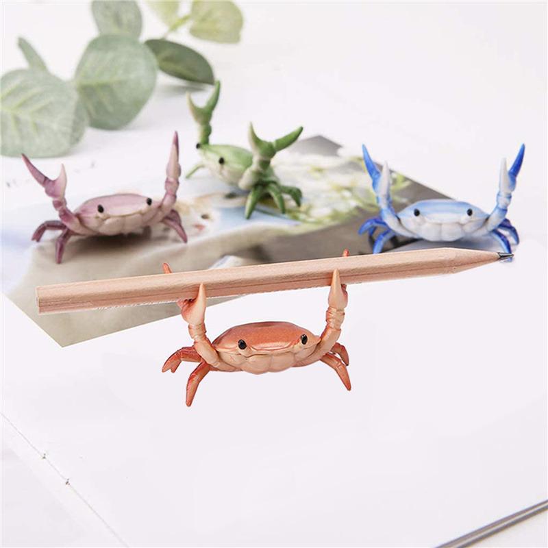 Creative Design Of Pen Holder Weightlifting Crab Pen Holder Item Placement  Pen Holding Bracket  Ornament Model 1PC-7 Colors