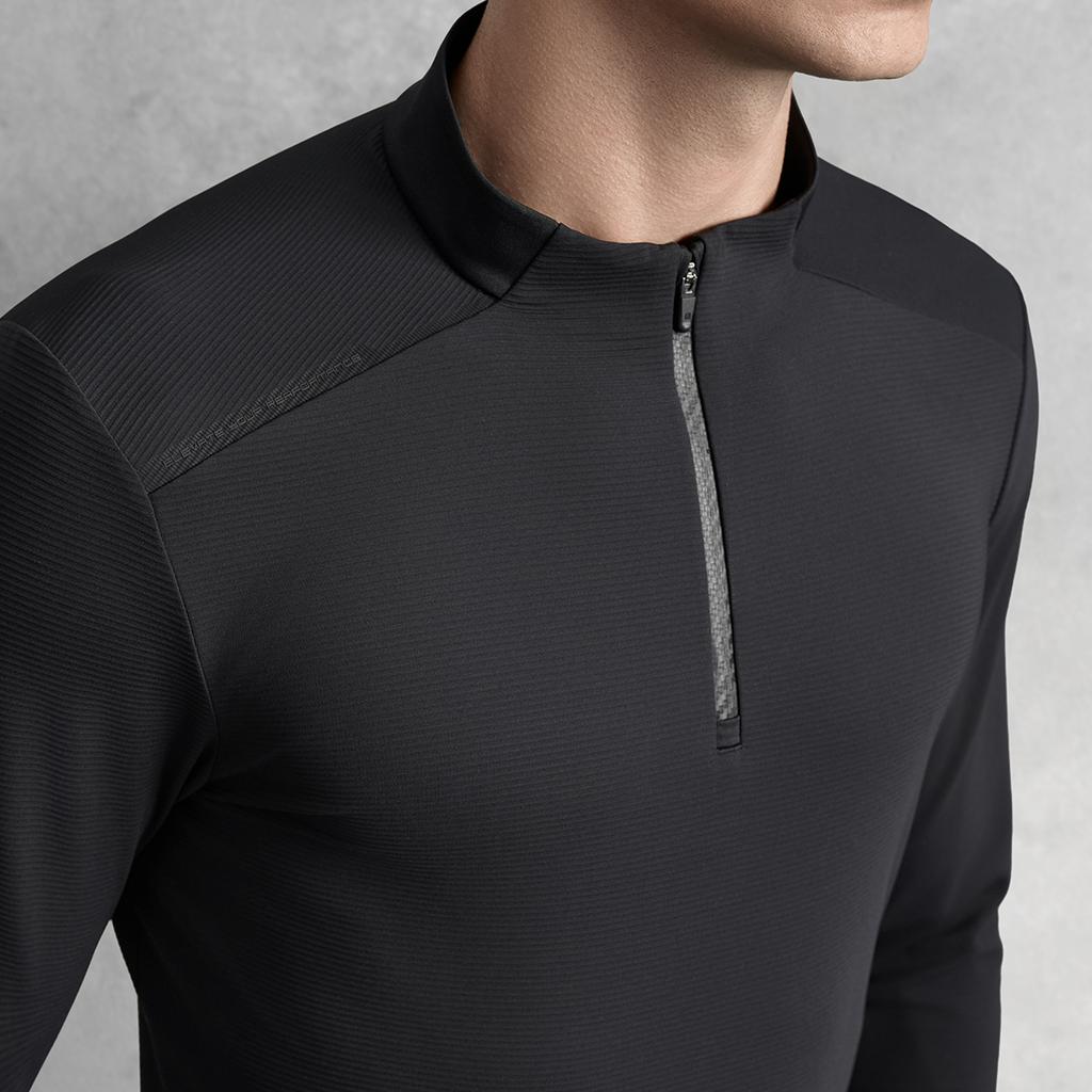 FILA Golf Series Trendy Classic Casual Sports Golf Versatile Stretch Soft Comfortable Long Sleeve T-Shirt Men Tops A11M535207FBK