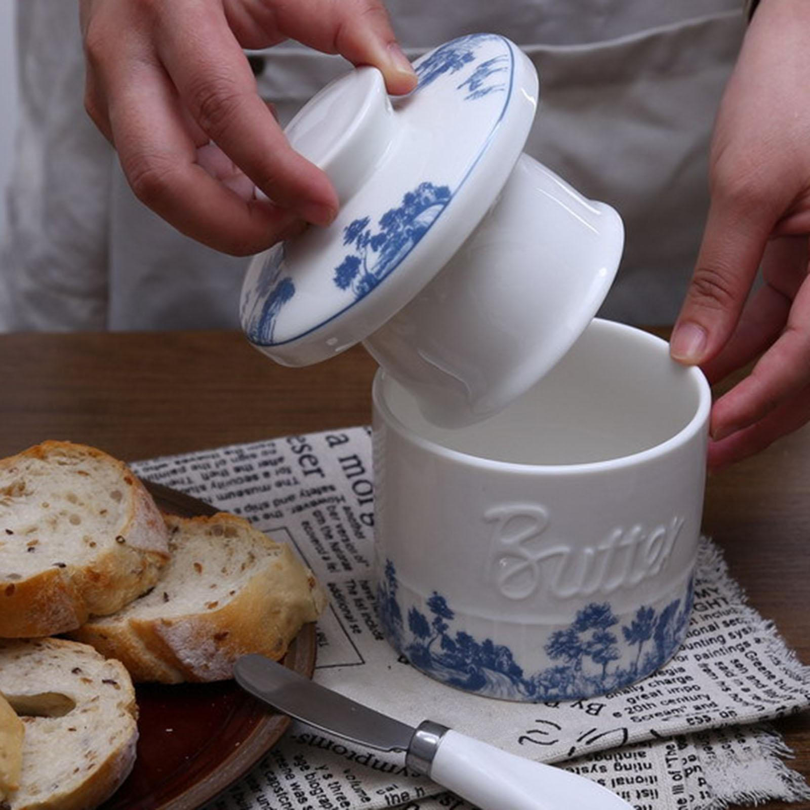 

with Lid, Butter Container for Soft Butter, Dish, French Dish Restaurant, Kitchen, Style A