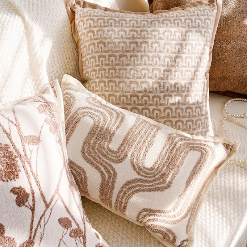 Pillow Covers for Sofa Bedroom Living Room Home Decor, Modern Neutral Decorative & Throw Pillows, Soft Cushion Cover Set