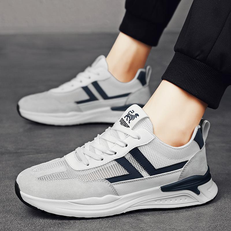 

Тонкие мужские сетчатые туфли, летняя новая дышащая повседневная обувь, модные сетчатые легкие кроссовки для бега, спортивная обувь 44