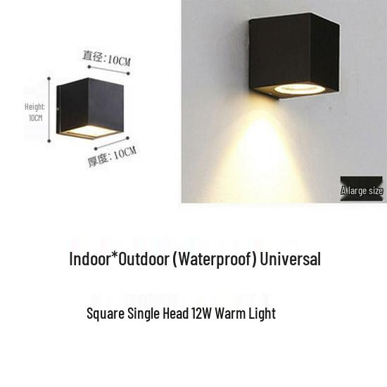 LED Waterproof Exterior Wall Light for Villa Courtyard - Creative Double-Headed Balcony and Door Pillar Spotlight