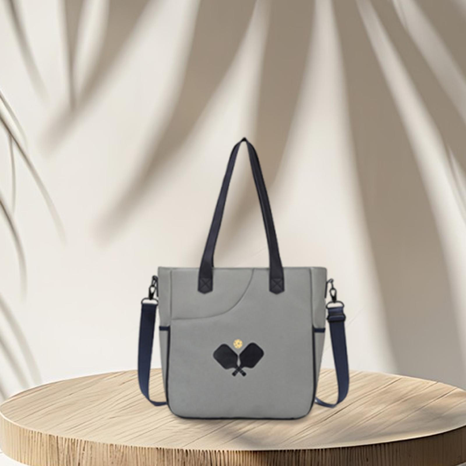 

Сумка для переноски бадминтонных и пиклбольных ракеток с регулируемым плечевым ремнем серый