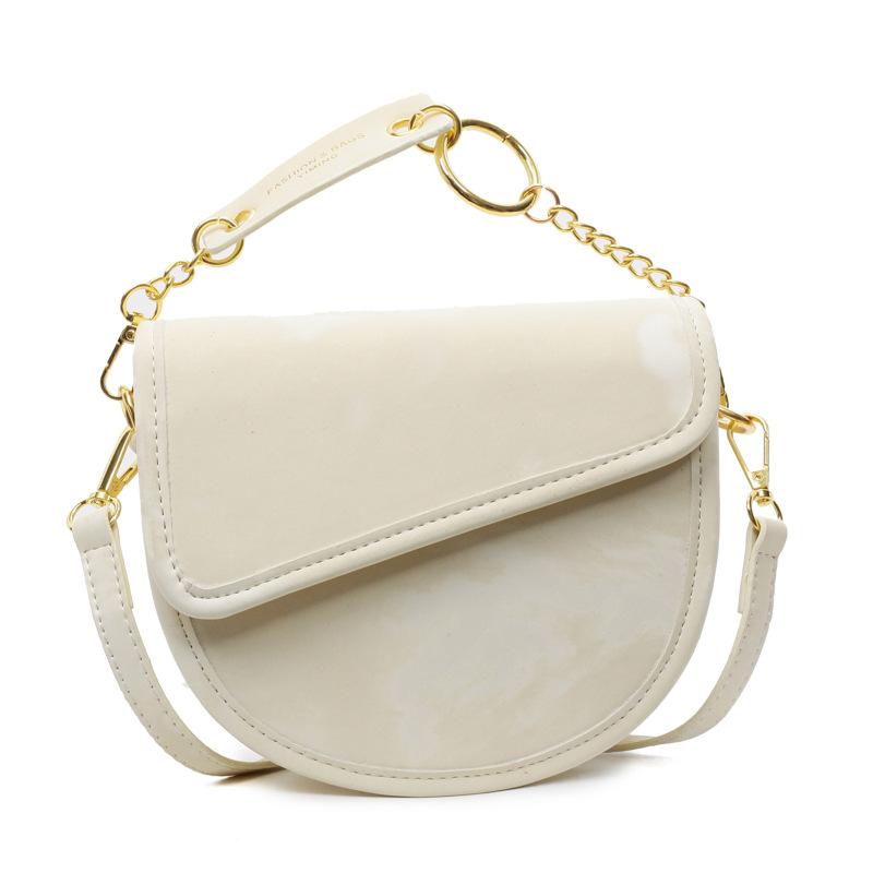 

Today s popular niche semi-round small bag women s mobile phone bag new fashion versatile messenger bag saddle bag бежевый