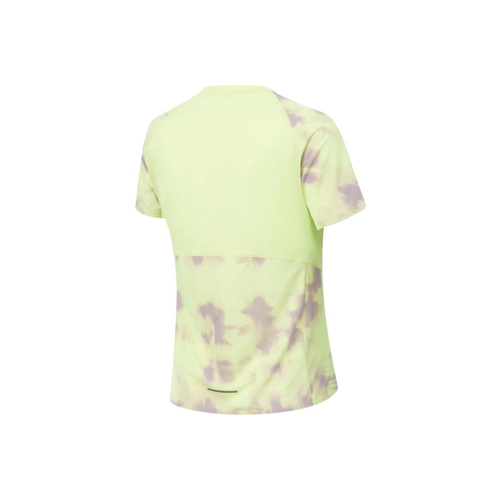 Li-Ning Full Print Letter Round Neck Breathable Versatile Short Sleeve T-Shirt Women Tops ATSV094-8
