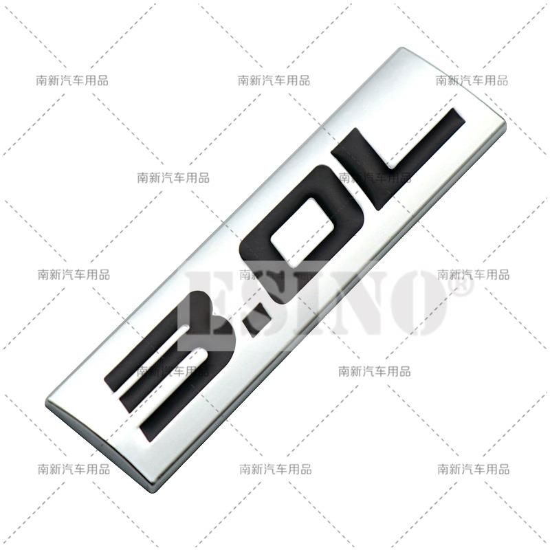 Styling Auto Emblema Adesivo 3D Metallo Cromo Lega di Zinco 3.0L 3.2L 3.5L 3.6L 3.7L 3.8L Accessorio Badge per Carrozzeria, Cofano, Parafango