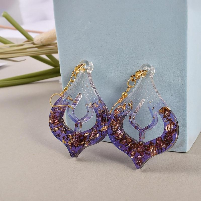 71 Resin Jewelry Molds with Earring Resin Molds,Earring Hooks,Jump Rings for Pendant Keychain Resin Jewelry Making