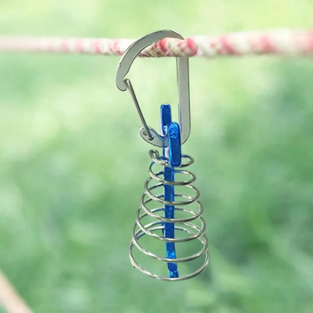 5 Stück/Packung Deckanker-Heringe Camping Fischgrätenanker Zeltnagel Deckboden Edelstahl Federstahlnagel Wandern Outdoor-Werkzeuge