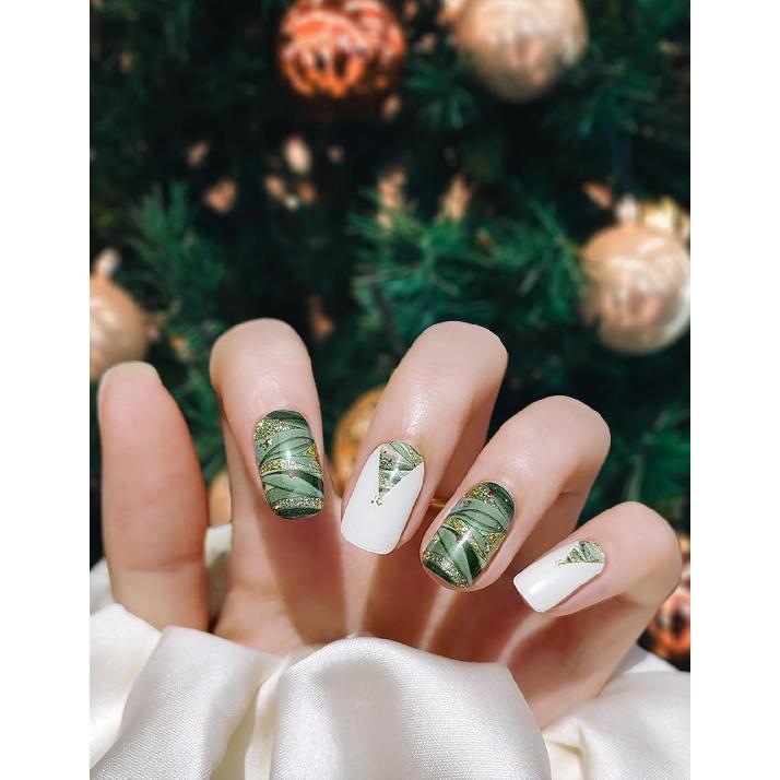 Semi Cured Gel Nail Strips, 20 pcs Nail Wraps, Glaze Gel Nail Stickers, Salon Quality French Manicure, Full Decal Gel Polish Strips, Long Lasting