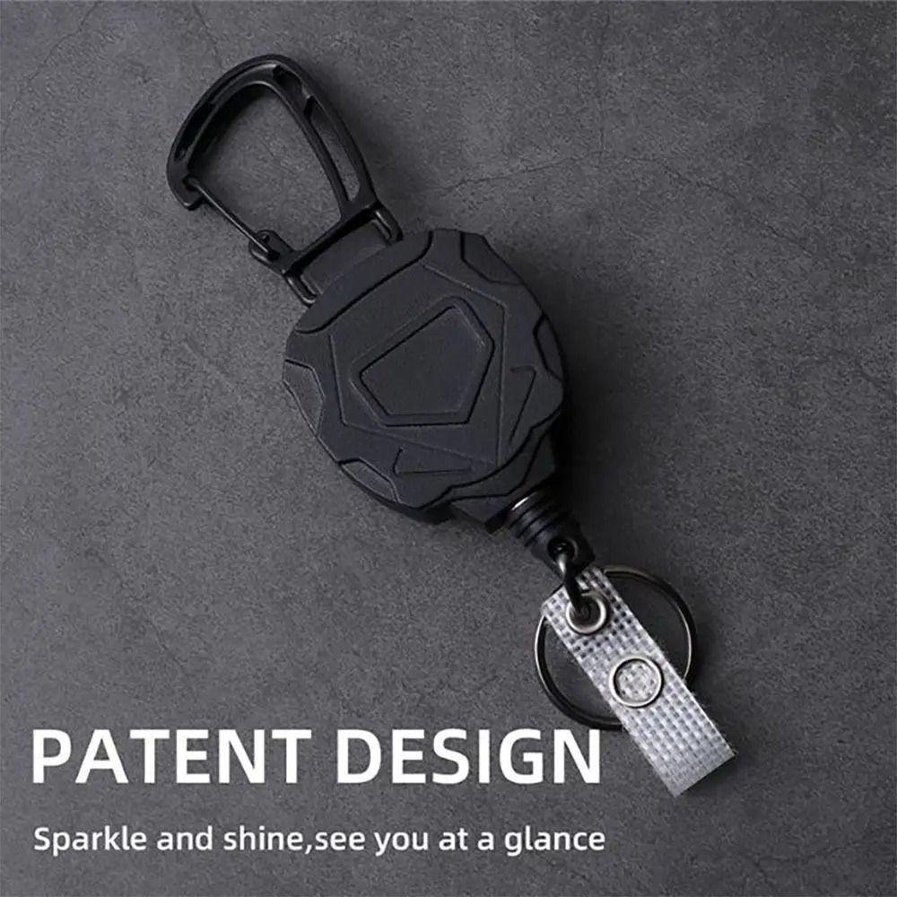 Wire Rope ID Card Holder Heavy Duty Bus Card Cover Retractable Badge Reel  Office School