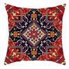 Turkish Persian Carpet Pattern Pillow Cover, Linen, Bohemian Design, Home Decor