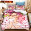 3D Anime Tokyo Mew Mew Bedding Set Duvet Cover Full Queen King Size Pillowcase Bed Print Bed Set Aldult Kid Bedroom Single Twin