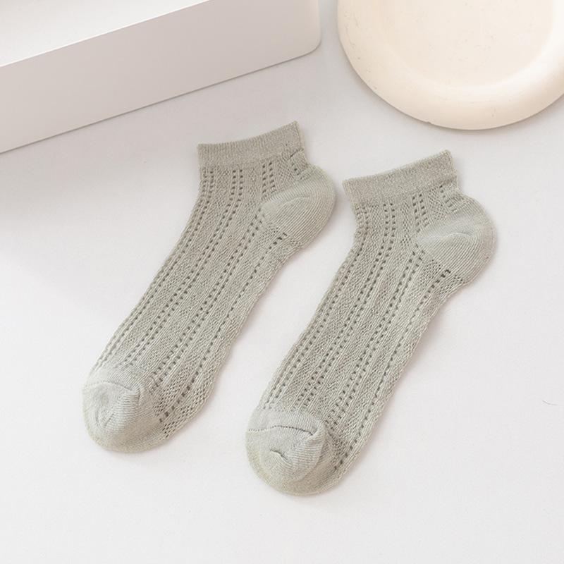 

Дышащие женские носки из сетки с низким вырезом - Весенне-летние повседневные хлопковые носки конфетных цветов One Size